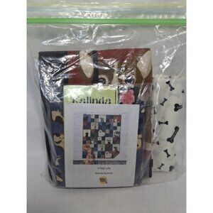 A Dog's Life Kalinda Quilt Pattern-A Fat Quarter Quilt, Pet Dog Fabrics,45" x 54